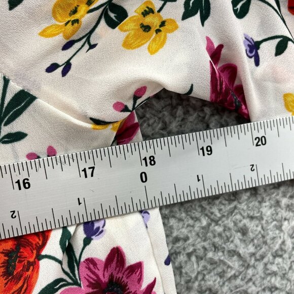 Old Navy Top Womens  XS Floral Long‎ Sleeve Faux Wrap Spring Blouse - Picture 6 of 7